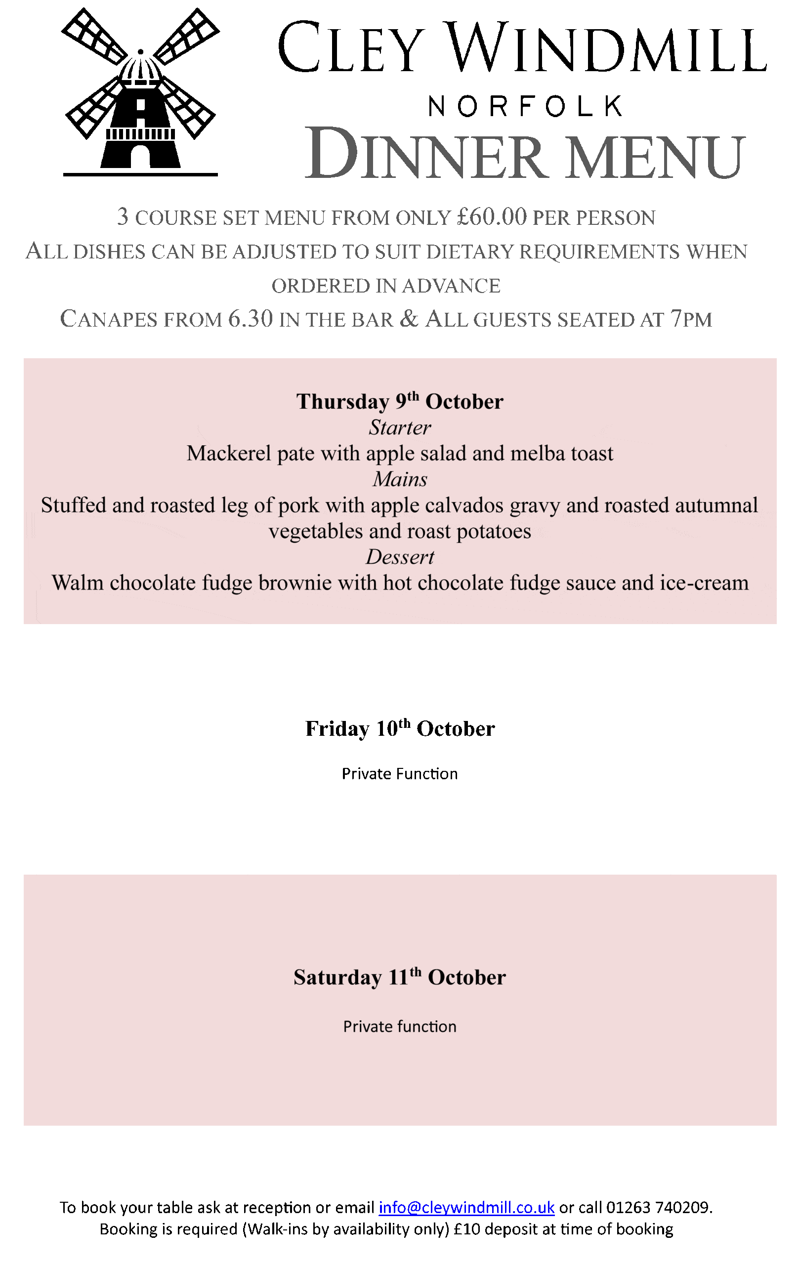 Thursday 10th October