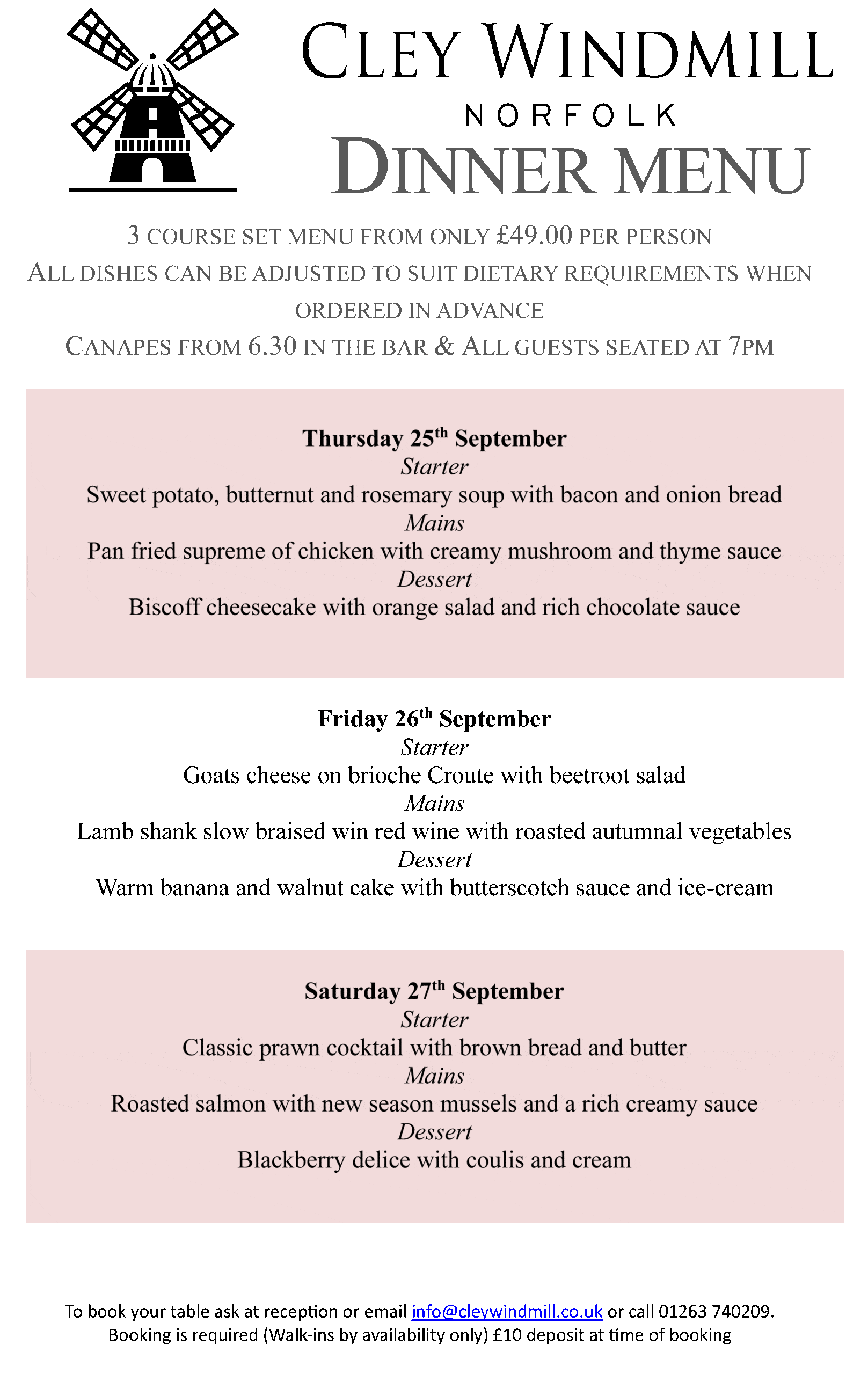 Thursday 25th September