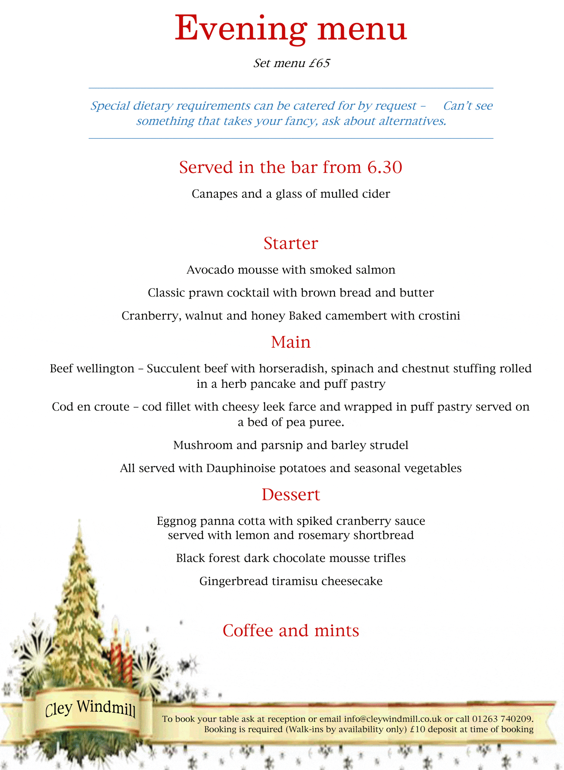 Christmas menus 2025-dinner