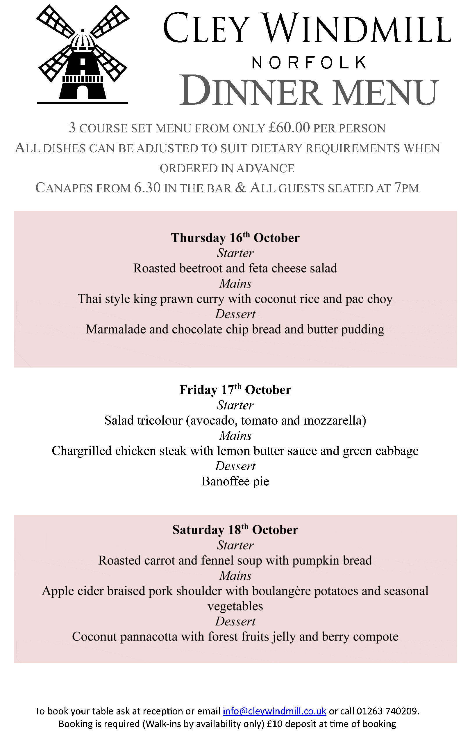 Thursday 16th October