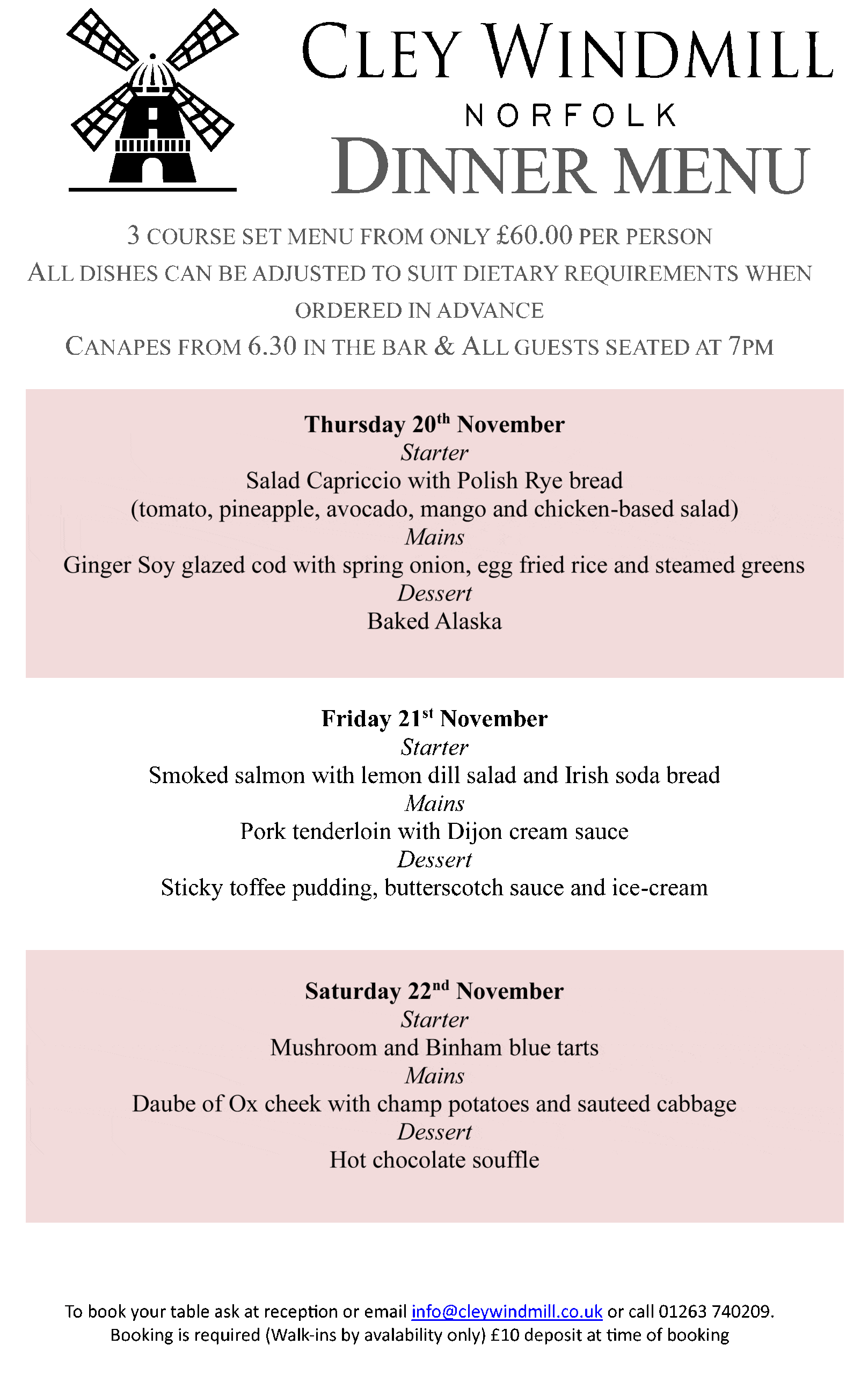 Thursday 20th November