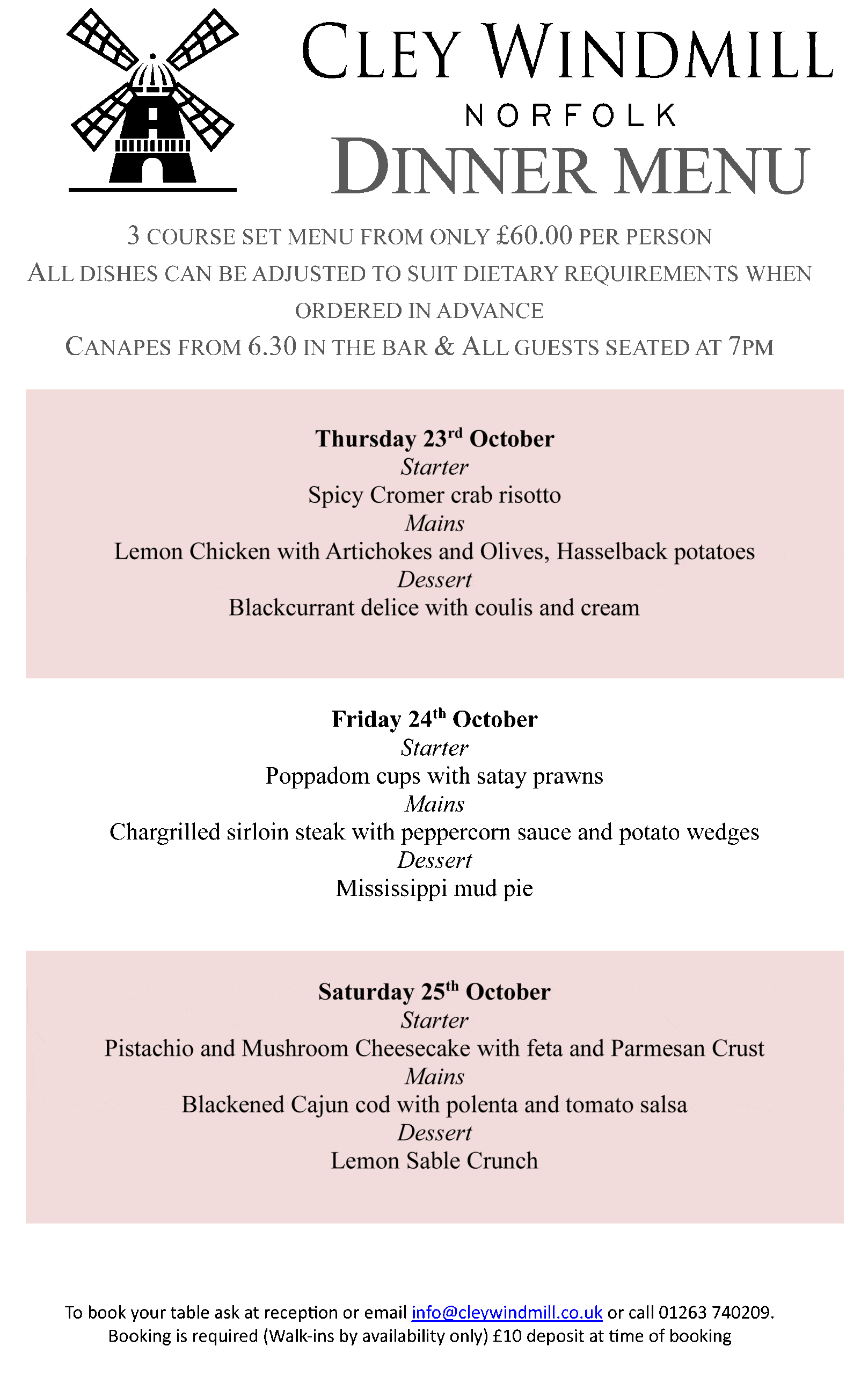 Thursday 23rd October